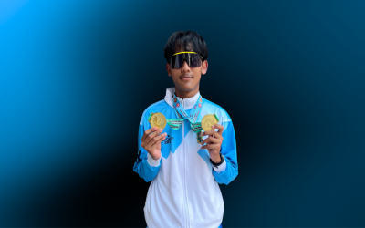 Yudhistira Putra Hutama siswa sma mutu berhasil menorehkan capaian gemilang di cabang olahraga sepatu roda